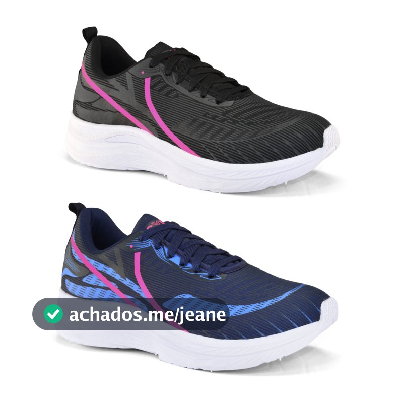 Kit 2 Pares Tênis Feminino Academia Leve Esportivo Macio Casual Barato Promoção