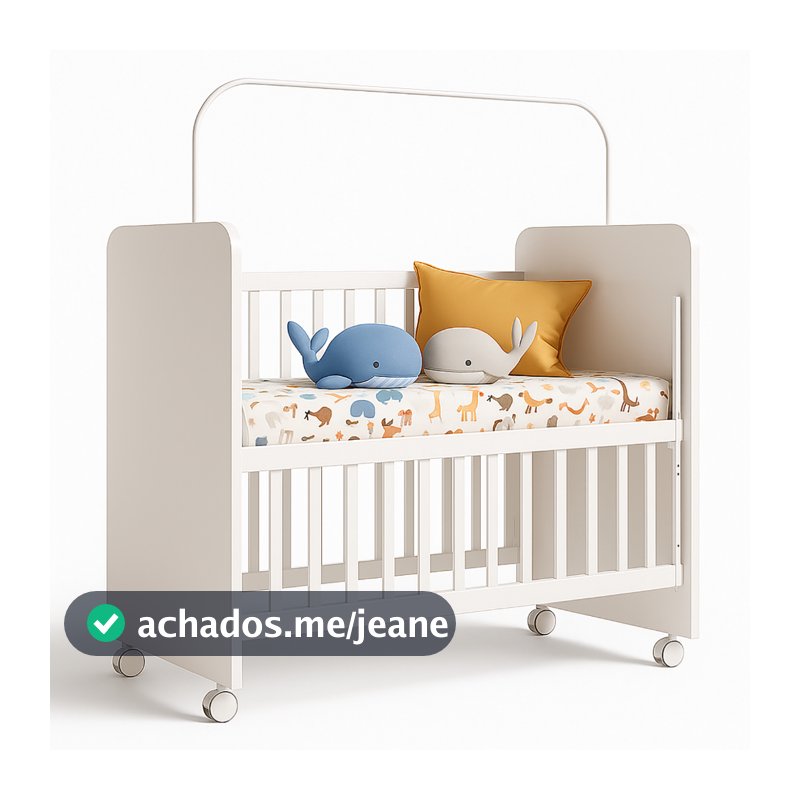 ENVIO FULL - Mini Berço Bedside Com Grade Móvel + Colchão, Mini Berço Infantil Multifuncional