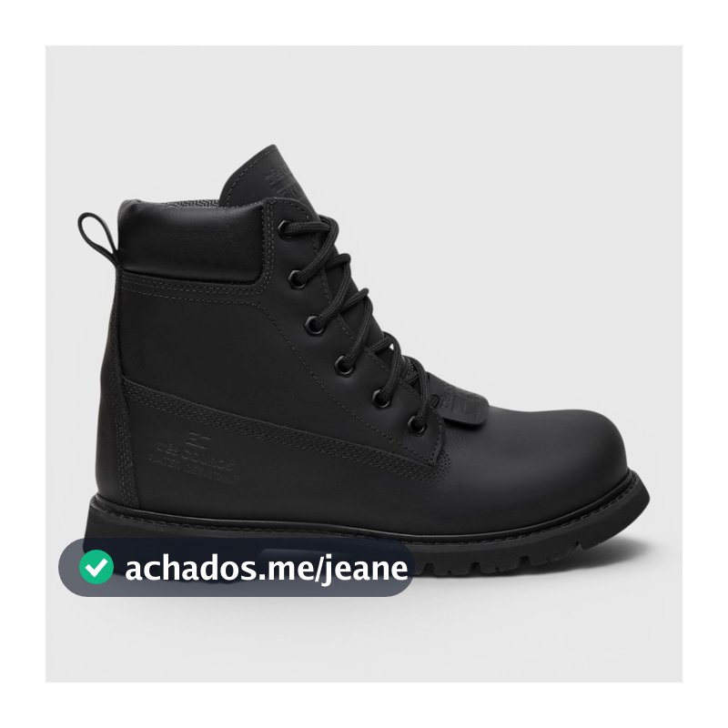 Bota Tática Masculina Trabalho Pesado Couro C.A 29607 Costurada Resistência Tática, Trabalho Pesado