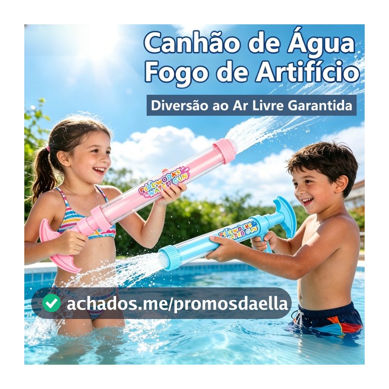 Super Brinquedo de Água Spray Jato Forte Infantil para Piscina, Praia, Quintal e Verão