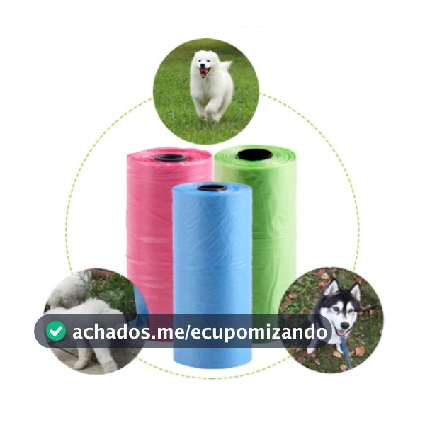 300 Pcs Refil Cata Coco Sacolas Saquinhos Biodegradável Prático Para Pet