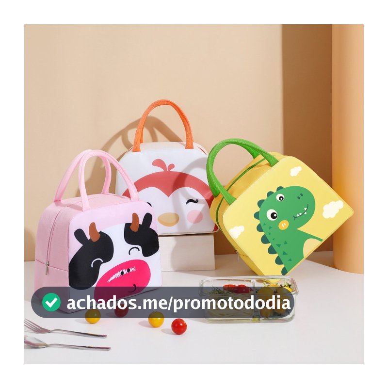 Bolsa Térmica Lancheira Infantil para Marmita Quente e Frio Lancheira para Passeio e Escola
