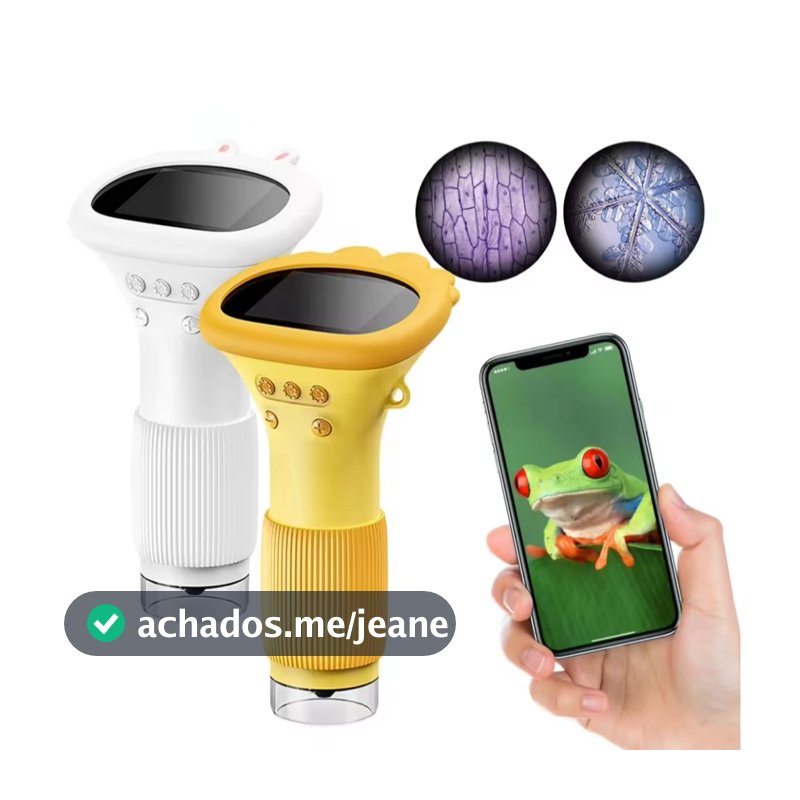 Microscópio Infantil , Digital De Bolso Para Crianças,Lupa Eletrônica De Tela Com LED Foto E Vídeo