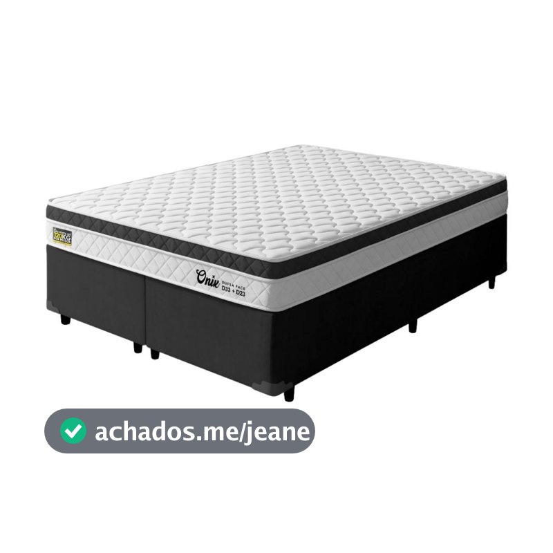 Cama Box Queen Espuma Ortopédica Onix D33 158x198x58cm Hellen - Suporta até 120 kg por pessoa