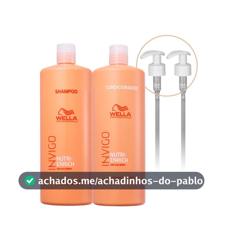 Kit Wella Professionals Invigo Nutri-Enrich Shampoo Condicionador e Válvula (4 produtos)
