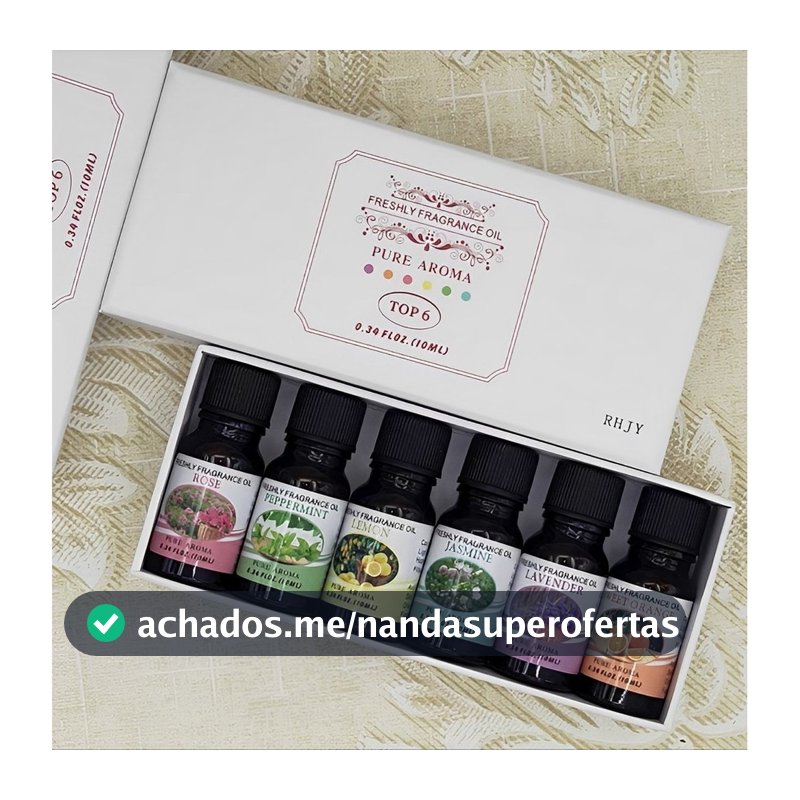 Kit 6 Essência Aroma Para Aromatizador Difusor Elétrico Para Ambientes 10ML Aromatizante Aromas Fragâncias ENVIO RAPIDO