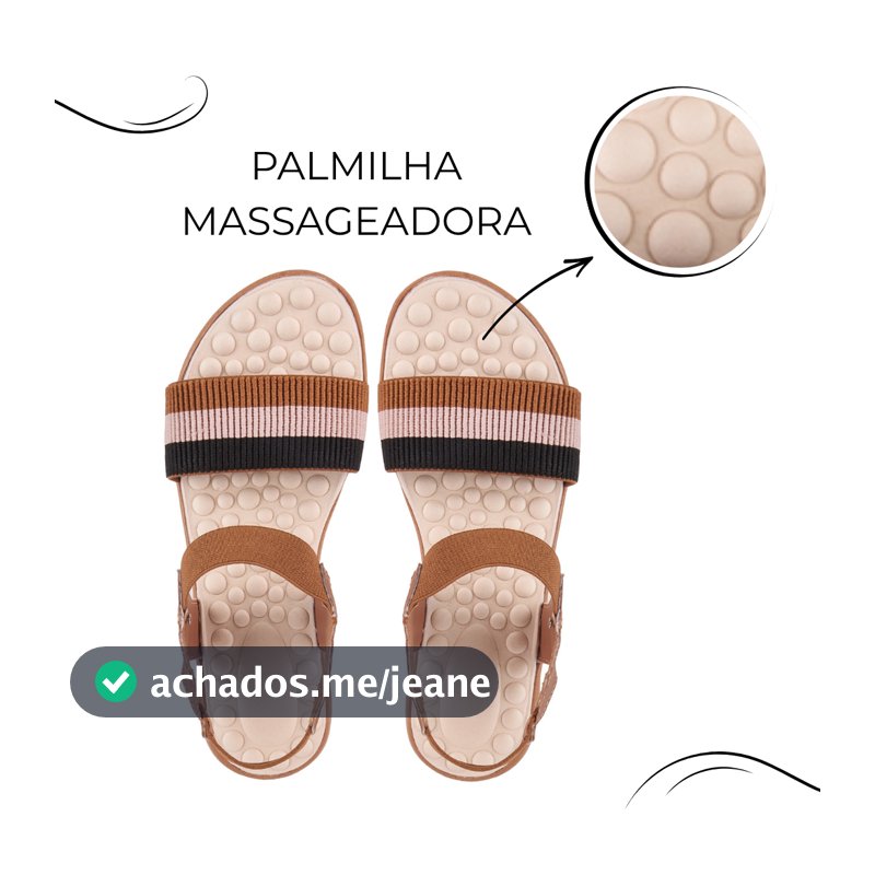 Sandália Papete Feminina Ortopédica com Elástico Confortável Moderna com Palmilha Massageadora