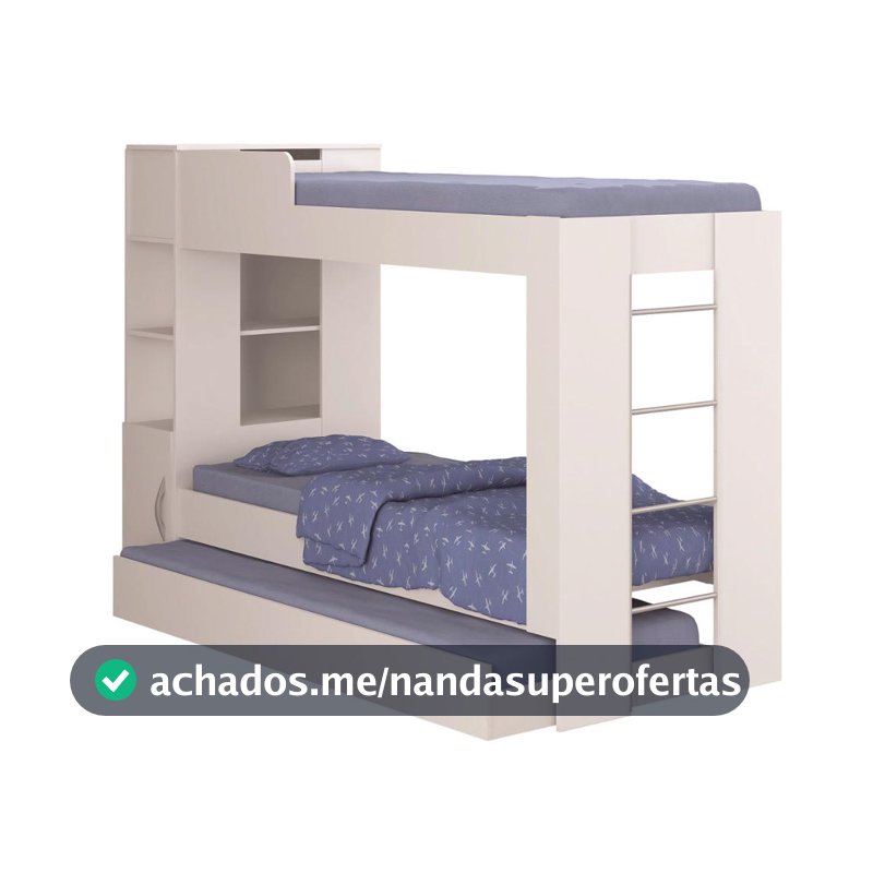 Beliche Cama Auxiliar Ditália Treliche CM-15 Branco