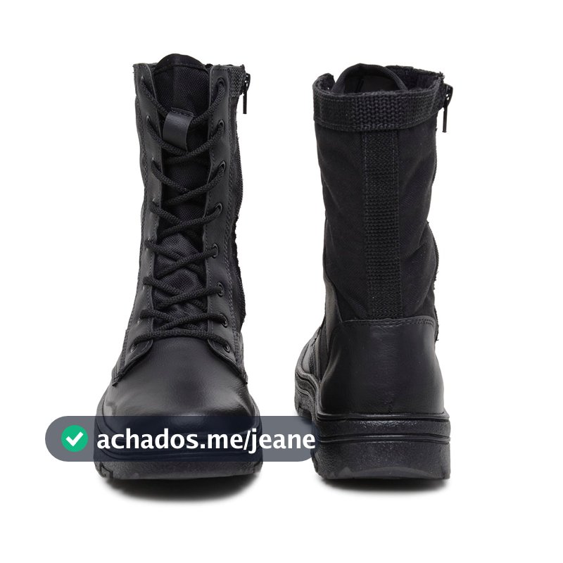 Coturno Militar Tático Masculino Couro Impermeável Tratorado Confortável Estilo Urbano e Resistente E Atraente Reforçado