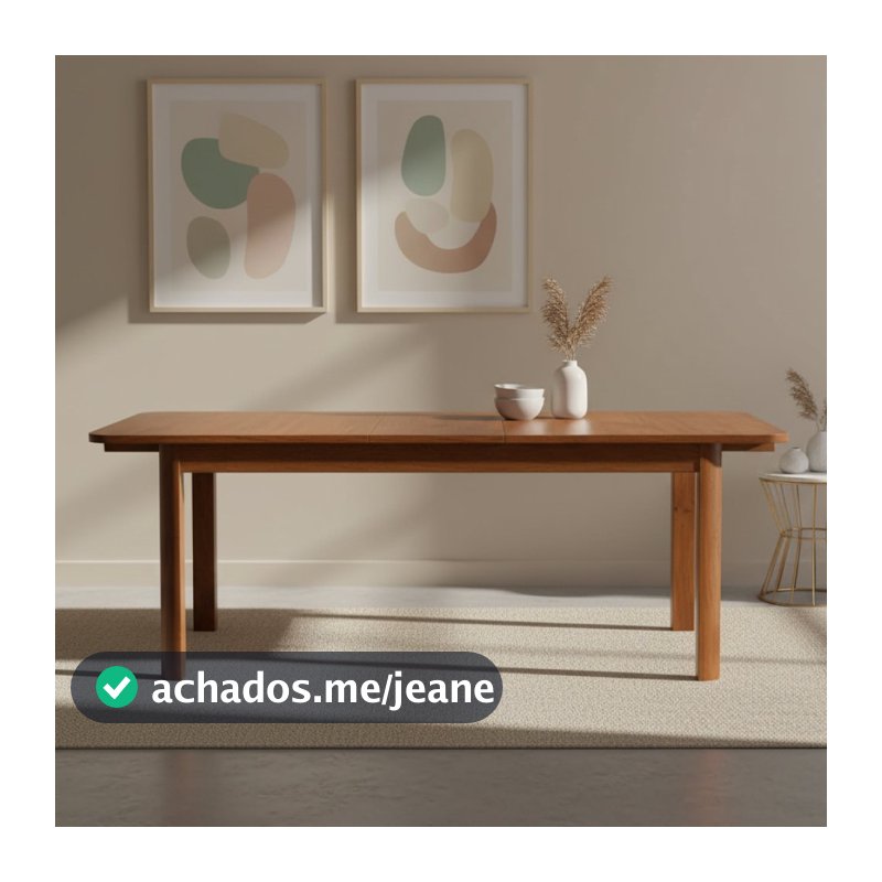 Mesa de Jantar Extensível 1200-1600 Madeira Maciça Zuzu Artemobili 120
