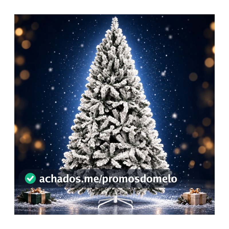 Árvore De Natal Nevada 2.1m 900 Galhos Pinheiro Premium Branca Cheia Luxo 1.5m/1.8m 900 Luvinco