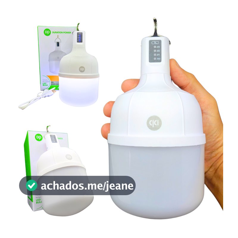 Lâmpada Recarregável Lampião Led Potente USB Portátil Iluminação Forte Emergência Casa Acampamento Barraca Pesca Camping