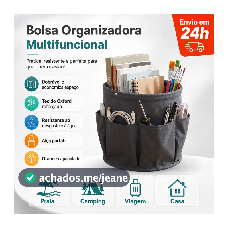 Balde Organizador e Bolsa Armazenamento para Ferramentas Jardinagem | Cesta de Acessórios e Utensílios Manuais