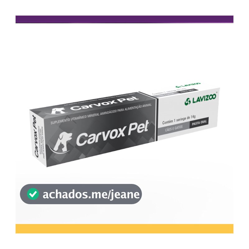 Carvox Pet Lavizoo Suplemento Vitamínico Mineral - 1 Seringa de 14 g