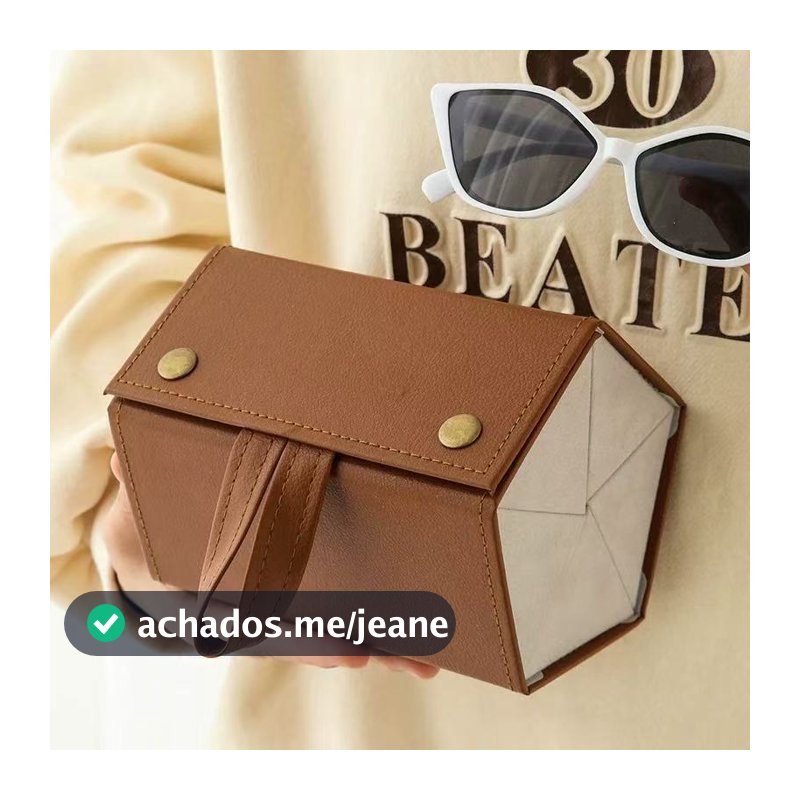 Porta Óculos Estojo Portátil Organizador Viagem Necessaire Dobrável Divisórias