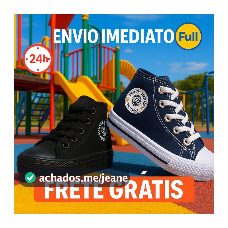 Tênis Infantil Botinha Menino Menina Oferta Tradicional Casual Confortável Barato Promoção Macio