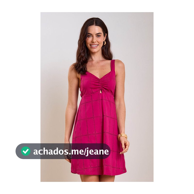 Vestido Feminino Em Algodão Marialícia Rosa
