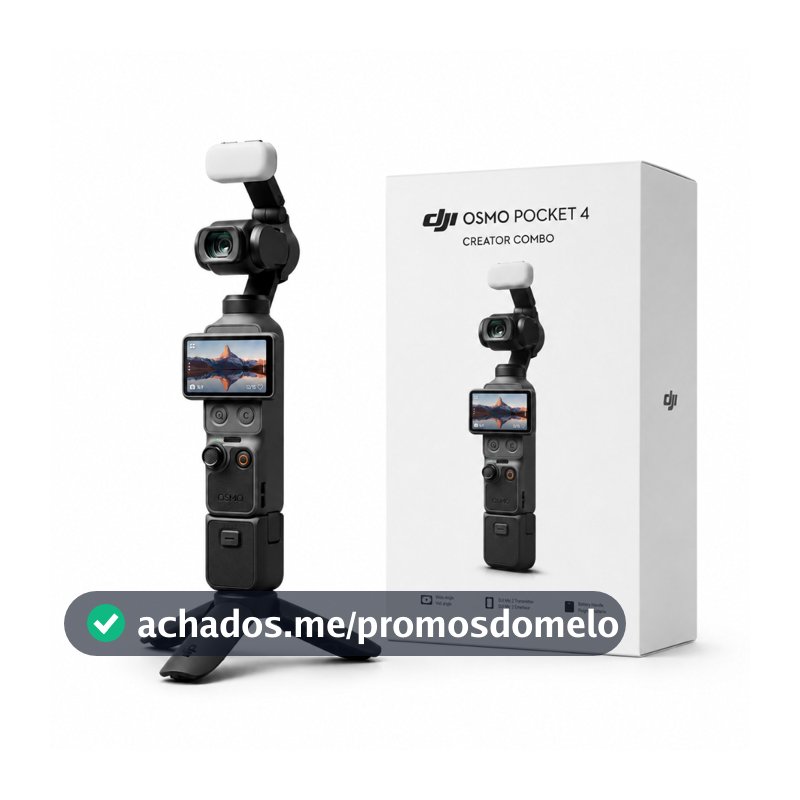 Câmera DJI Osmo Pocket 4 Creator 4k Combo Lançamento 2026