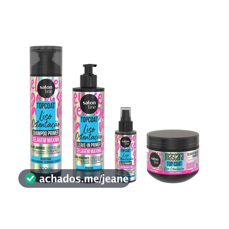 Kit Lavagem e Finalização Meu Liso Ostentação Top Coat