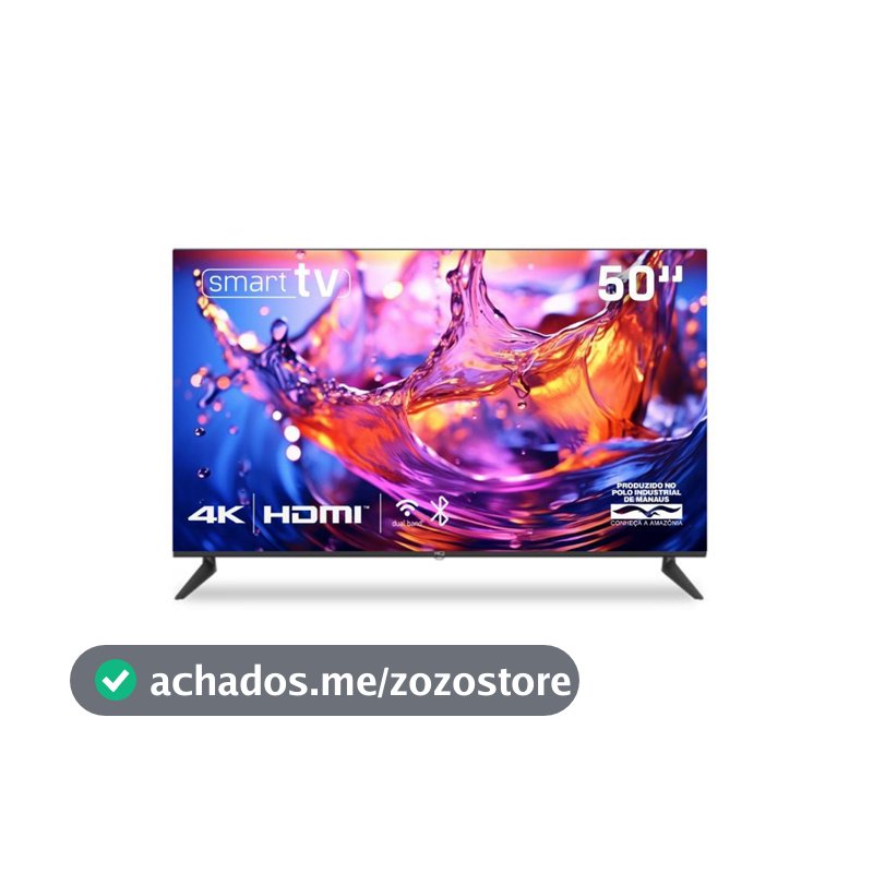 Smart TV HQ 50” 4K Bordas Ultrafinas Sistema Smart Design Slim - HQS50NKHM