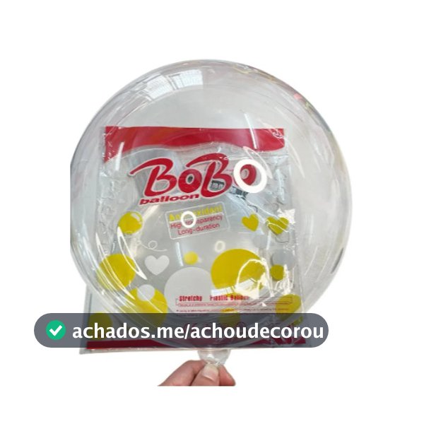 Kit 50 Balão Bubble 45cm 18 Polegadas  Transparente Bobo Premium para Festas Aniversario Decoração Resistente Duravel