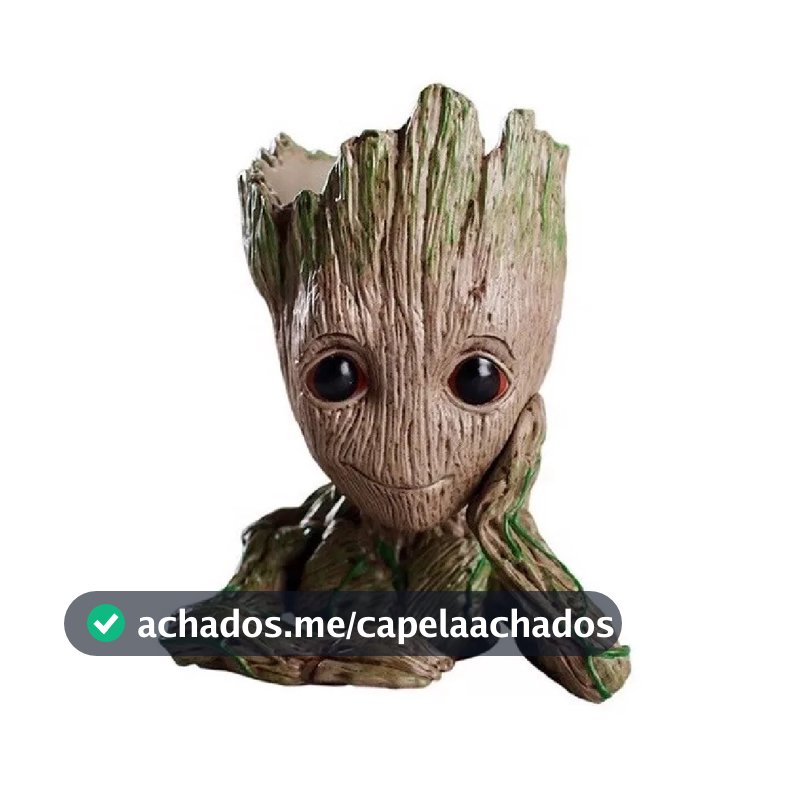 Boneco Colecionável Estátua Action Figure Groot Vaso Pose Marvel Resina