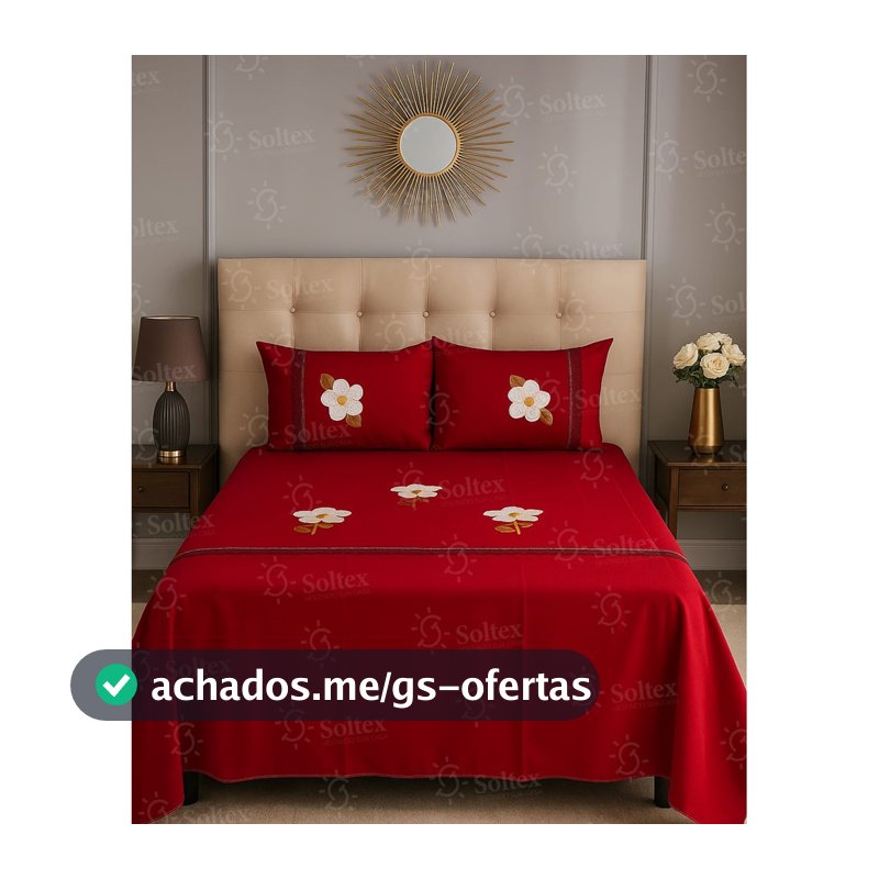 Jogo de Cama Lençol Casal E Solteiro Bordado Artesanal 3 peças Oxford Com 2 Fronhas Colcha Com Barra