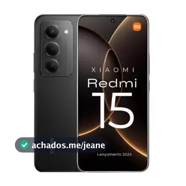 Smartphone Xiaomi Redmi 15 4G 6GB 8GB 128GB 256GB Tela 6,9" 144Hz,  Preto Cinza Roxo 7.000 mAh