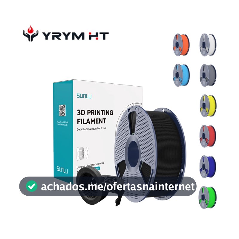 10pcs Filamento 3D para impressora 3D SUNLU PETG/PLA Matte 1,75mm de diâmetro 1KG/rolo