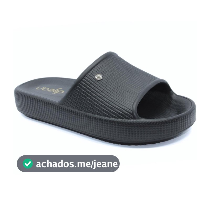 Rasteira Slide Dijean Detalhe Feminina - Preto