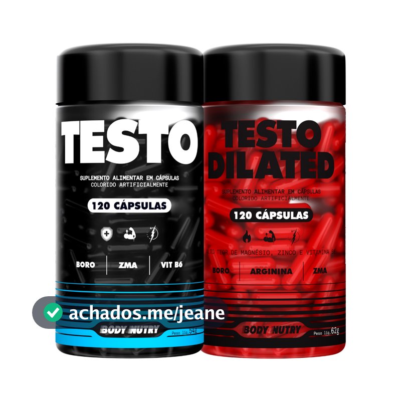 Kit 1x Testo 120 Cápsulas + 1x Testo Dilated 120 Cápsulas | Força e Desempenho Físico - Body Nutry