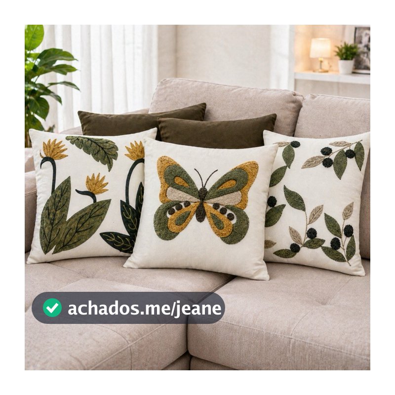 Kit 5 Capas de Almofadas Decorativas e Estampadas 45x45 confortável