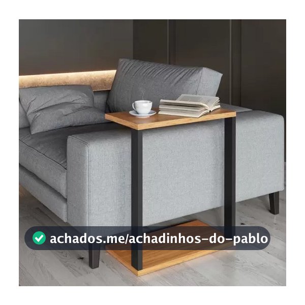Mesinha Lateral Para Sofá Estilo Industrial 100% MDF, mesa apoio, mesa auxiliar sofá, mesa de canto