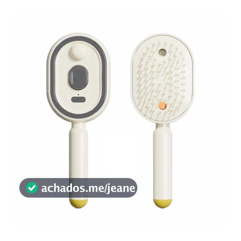 Escova De Cabelo Elétrica A Vapor 3 Em 1 , Alisador Recarregável Com Spray De Névoa , Almofada Desembaraçadora , Pente