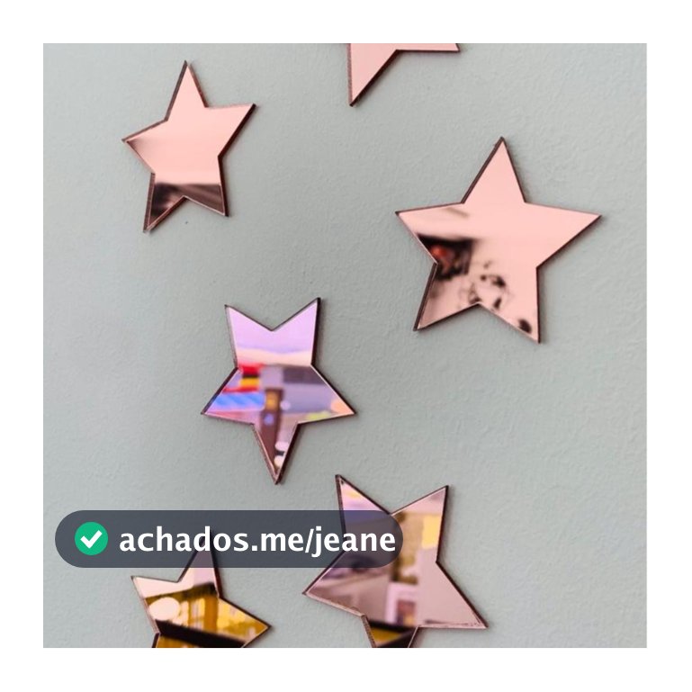 Kit 20 Estrelas Decorativas em Acrílico Espelhado