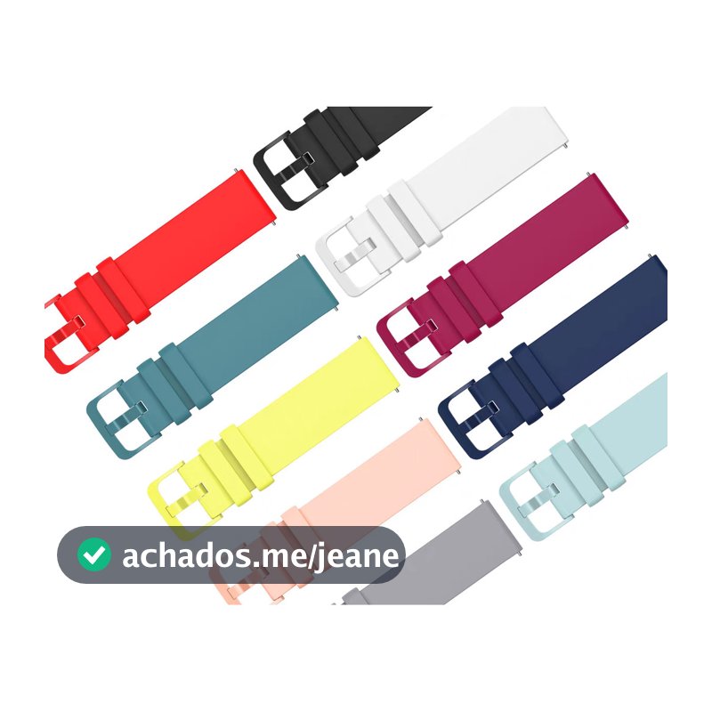 FE Pulseira T Silicone Universal 20mm 22mm Watch 5 Active/Lite Bip, Bip Lite, Bip S, Amazfit
