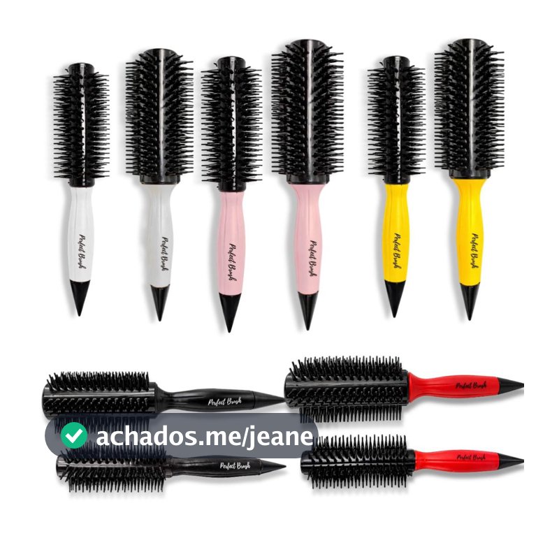 Kit 02 Escovas Perfect Brush Beauty Flash Resistente ao Calor Auxilia Secador Profissional Cabelo