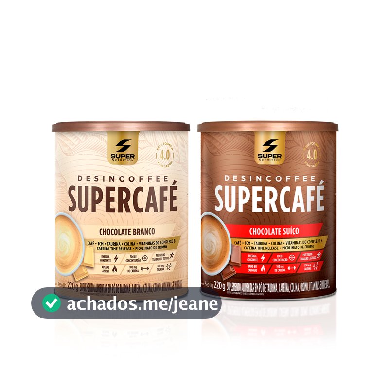 Kit Supercafé - 01 Chocolate Branco  + 01 Chocolate Suiço
