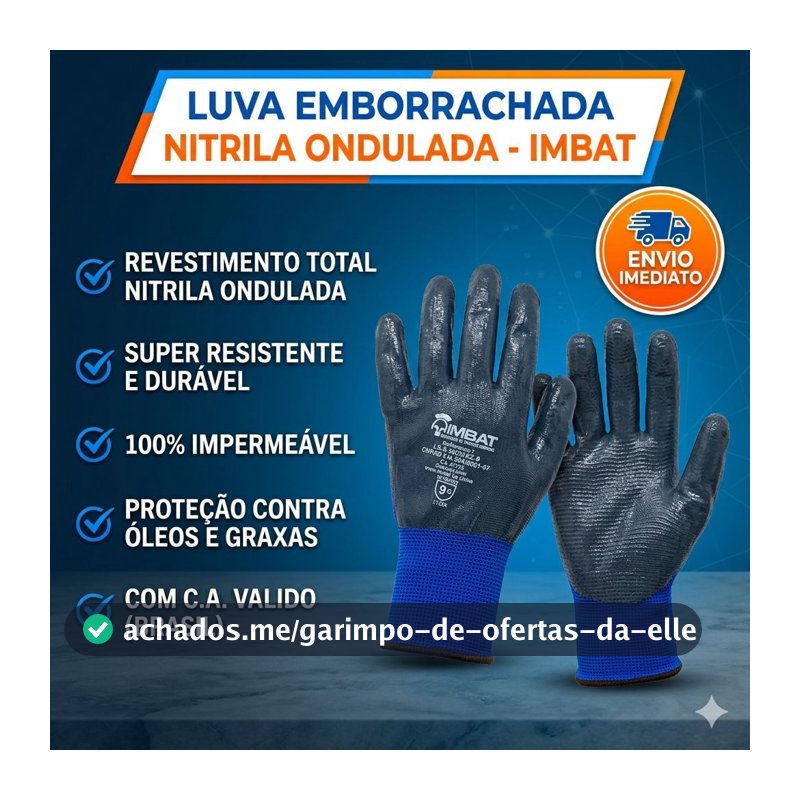 LUVA SUPER SAFETY NITRILI.1002L CA49434 T.08 TAMANHO G