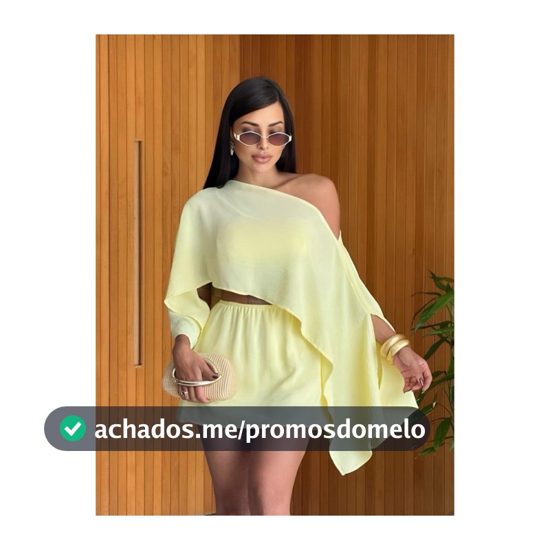 Conjunto Feminino 3 Peças Duna Top Cropped, Capa Short Saia Look Elegante Confortavél Soltinho Verão
