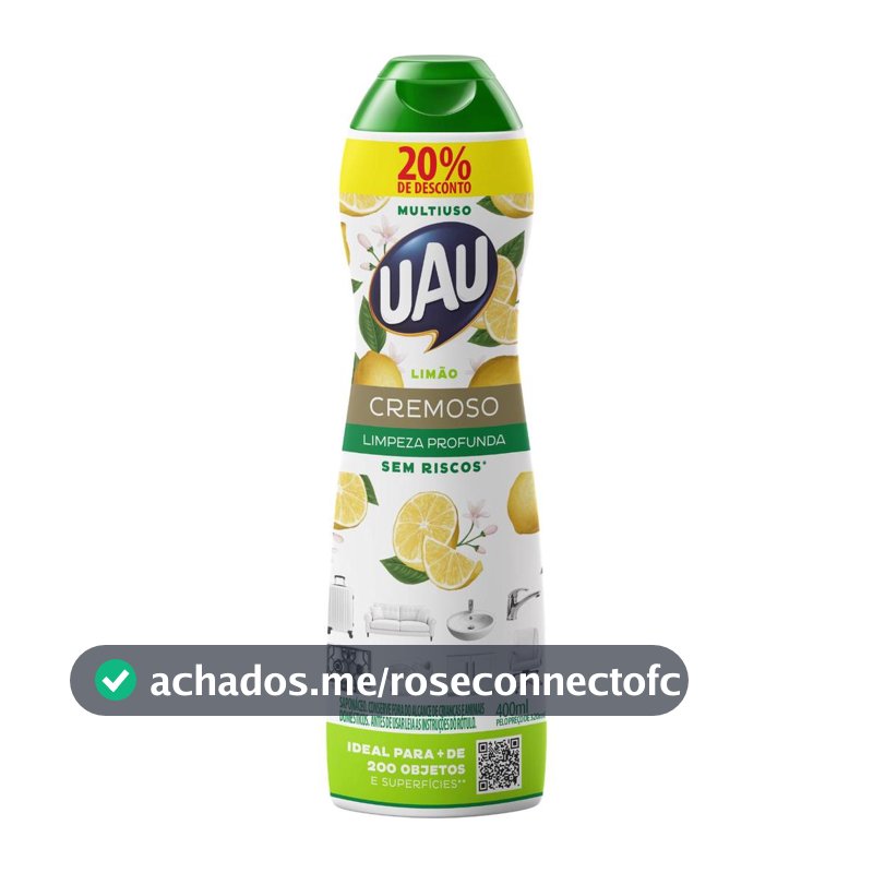 Multiuso UAU Cremoso Limão 400ML Embalagem PROMO20%