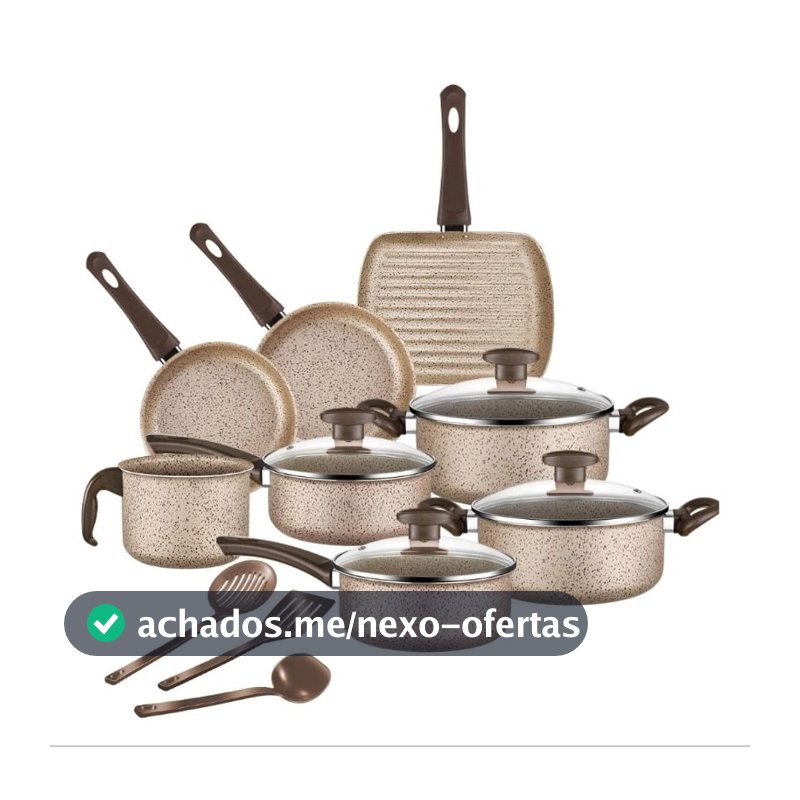 Jogo De Panela 11 Peças Antiaderente Tampa Cozinha Bianco Bianco