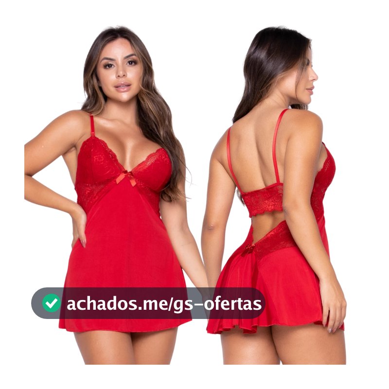 Camisola Sexy com Calcinha Renda Regulável Feminina Renda Sensual Linha Noite Lingerie