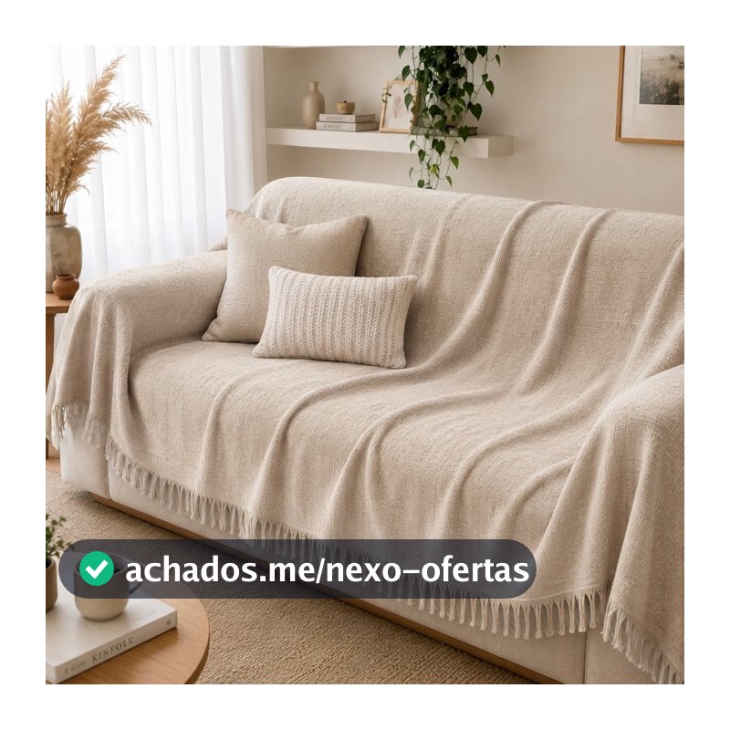 Manta Para Casal 180x240cm Algodão Sofá Cama Grande Capa Macio Decoração