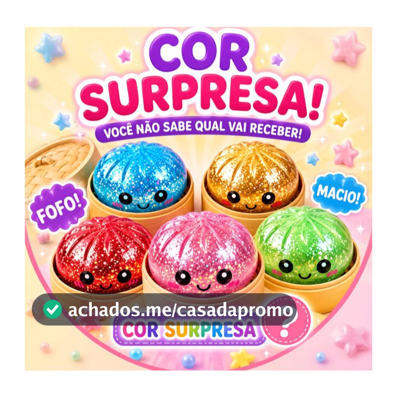 Squishy Bolinho Brinquedo Sensorial de Apertar Kawaii Baozi Presente Criativo Fidget