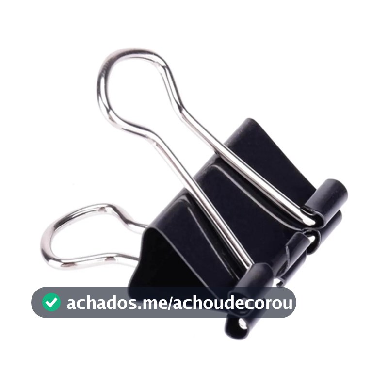 Kit Clips Borboleta Prendedor De Papel Binder 25mm e 51mm Preto