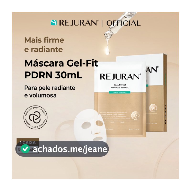 [REJURAN] Ampola De Efeito Duplo Em Máscara Reafirmante E Radiante 5 Folhas | Firmador , Brilho , Plumping
