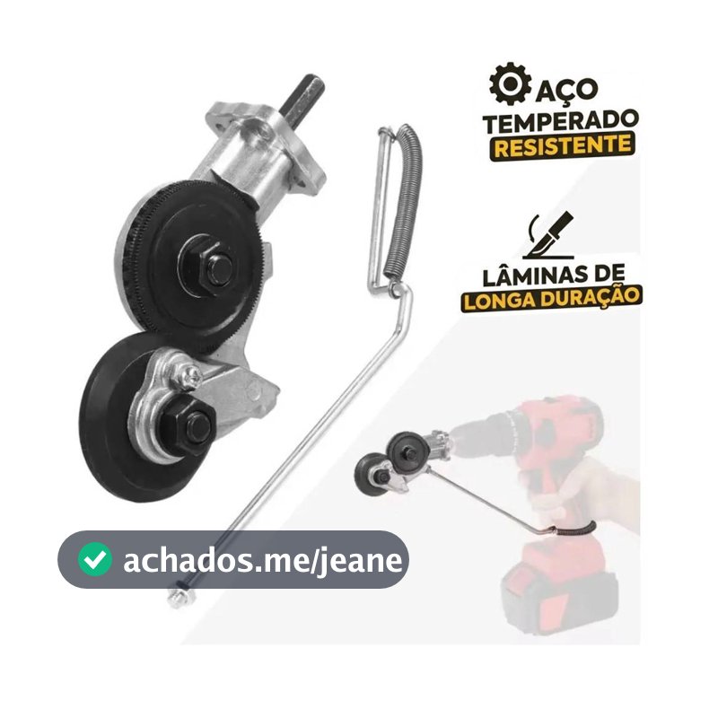 Adaptador para Corte de Chapa de Metal e Alumínio Conector Acessório para Parafusadeira