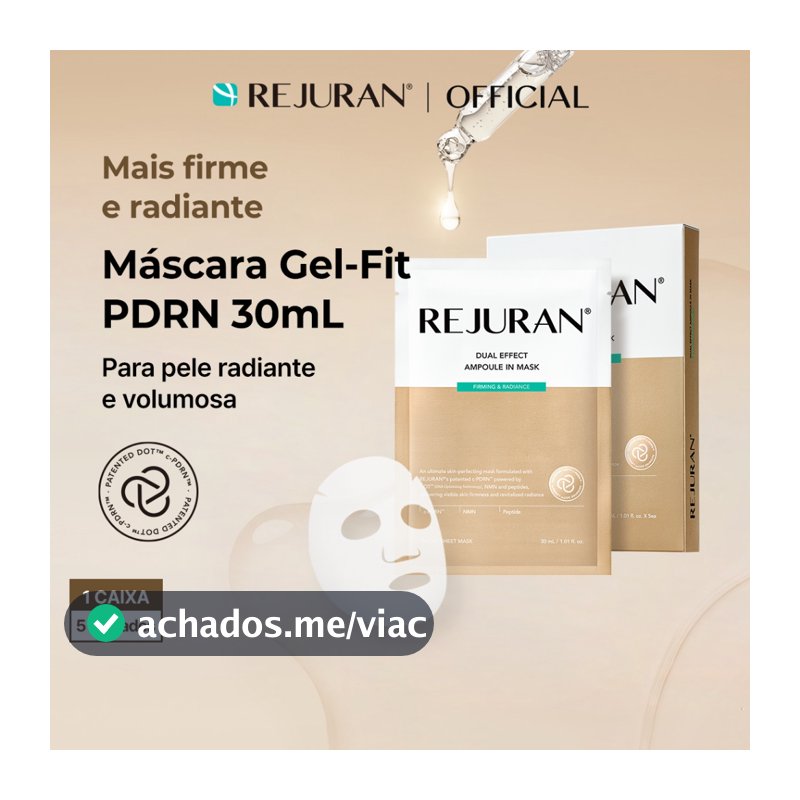 [REJURAN] Ampola De Efeito Duplo Em Máscara Reafirmante E Radiante 5 Folhas | Firmador , Brilho , Plumping