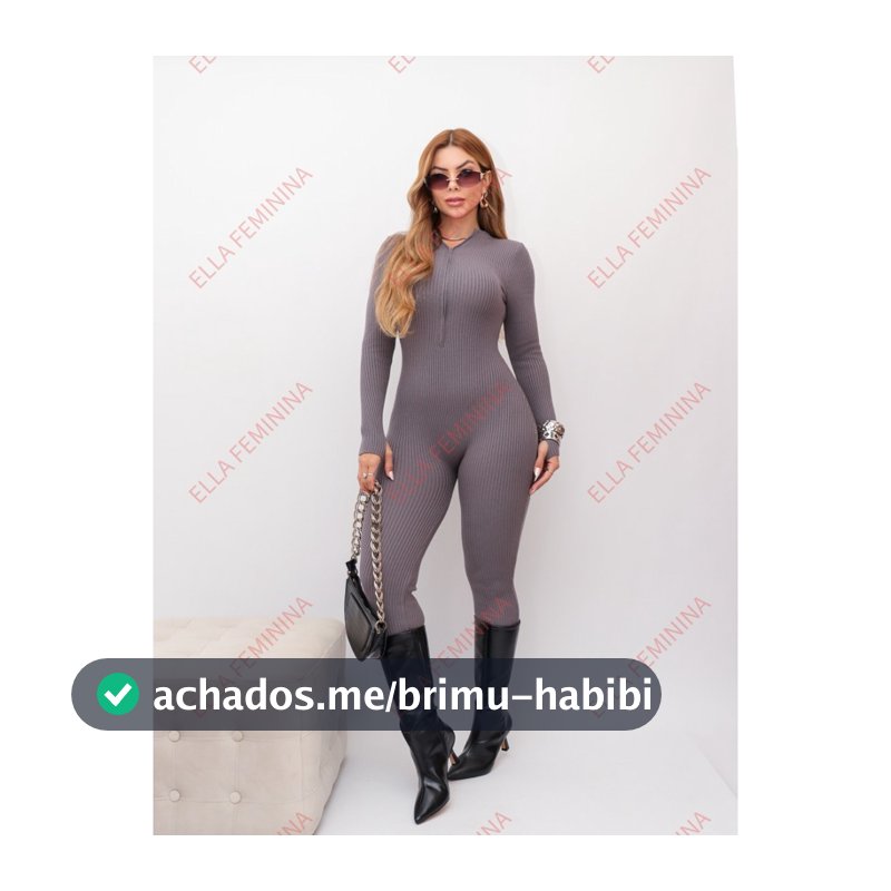 macacão Virgínia canelado Tricot Modal com zíper na  frente ótima qualidade macacão Manga Longa estilo moda Cod:Y99